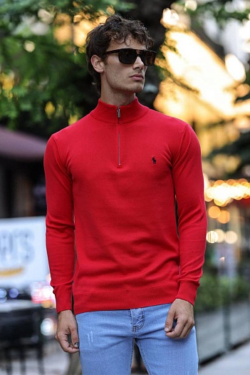 Мужская кофта Polo Ralph Lauren half-zip - Red   
