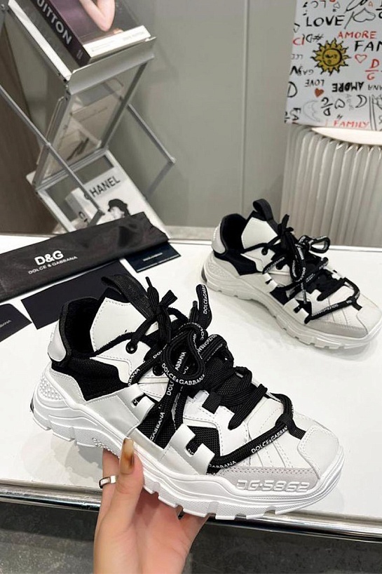 Комбинированные кроссовки Dolce & Gabbana Space - White / Black