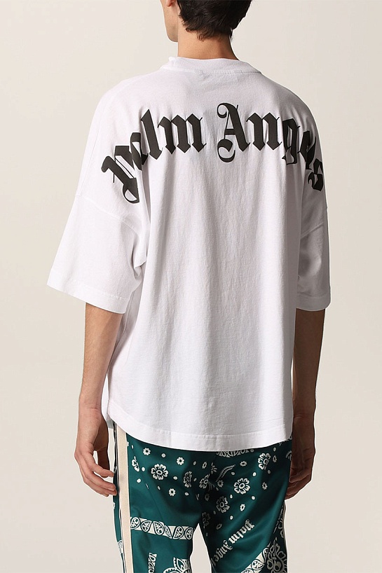 Белая оверсайз футболка Palm Angels