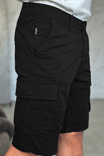 Чёрные шорты Stone Island cargo compass-patch   