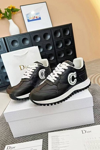 Женские чёрные кроссовки Dior C'est   