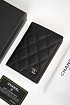 Кожаная обложка на паспорт Chanel quilted 14.5x10 см