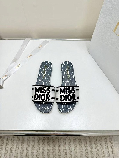 Женские шлёпанцы Dior Dway Premium - Navy   