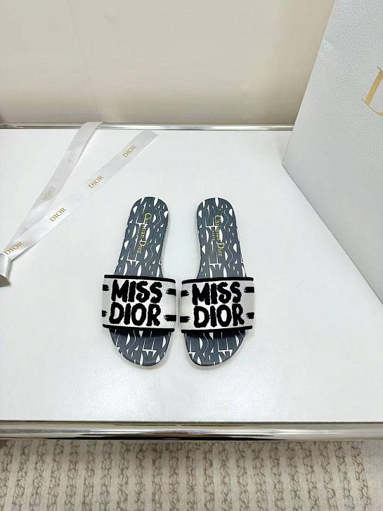 Женские шлёпанцы Dior Dway Premium - Navy