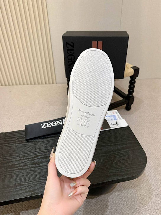 Мужские кроссовки Ermenegildo Zegna Triple Stitch - Black