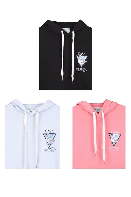 Мужское чёрное худи Casablanca Par Avion