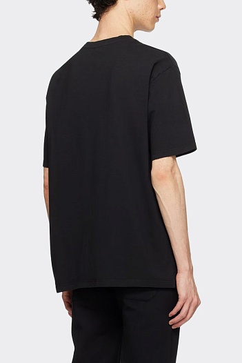 Мужская чёрная футболка Balmain Western graphic-print   