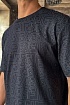 Чёрная оверсайз футболка Fendi distorted monogram pattern