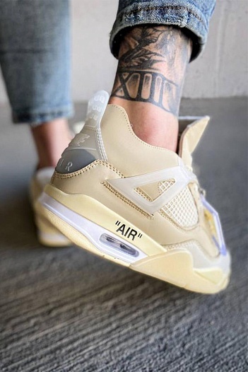 Кроссовки Nike Air Jordan 4 Retro x Off-White "Sail"   