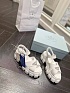 Женские кожаные сандалии Prada Monolith Fisherman - White
