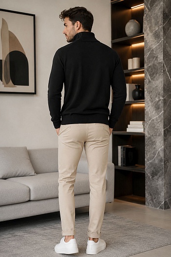 Мужской джемпер Hugo Boss quarter zip - Black   