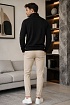 Мужской джемпер Hugo Boss quarter zip - Black