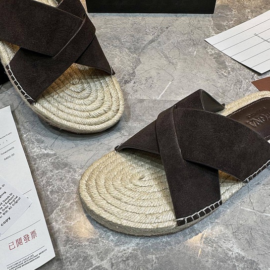 Мужские шлёпанцы Ermenegildo Zegna suede - Brown