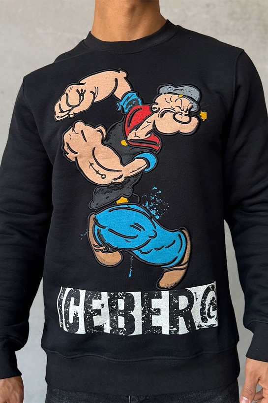Свитшот чёрного цвета Iceberg Popeye