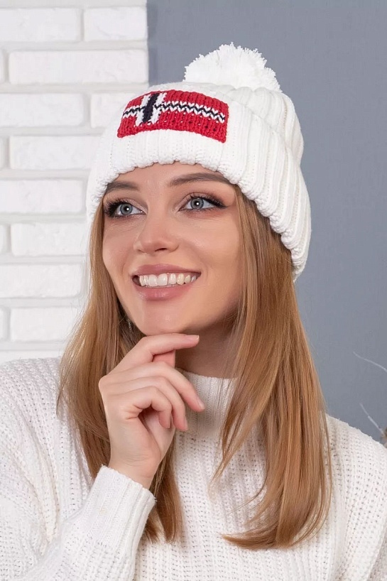Шапка белого цвета Napapijri Semiury