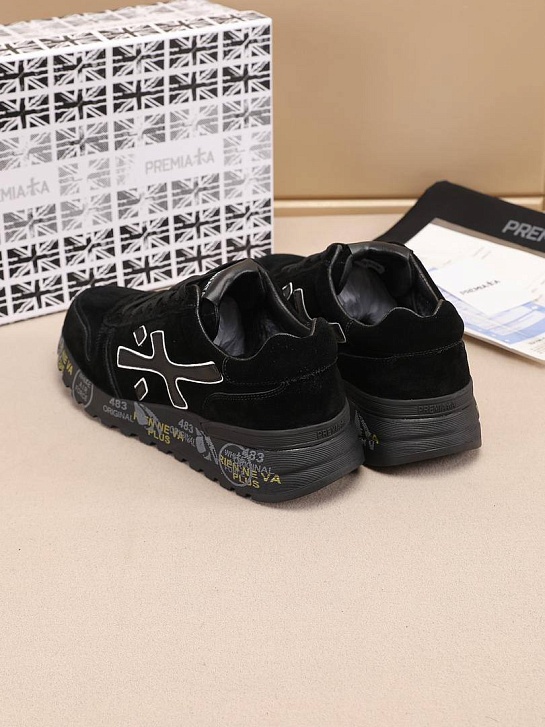 Замшевые кроссовки с мехом Premiata low-top - Black