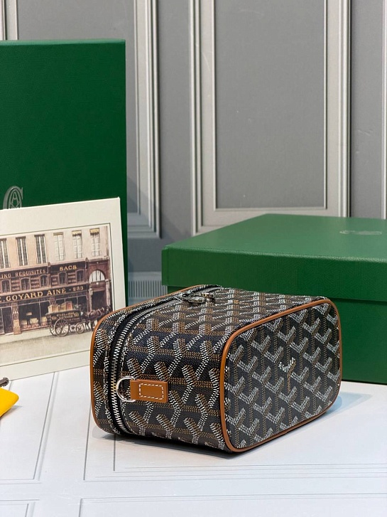 Кожаная сумка Goyard Muse Mini Vanity ​premium 16,5x10,5x8 см