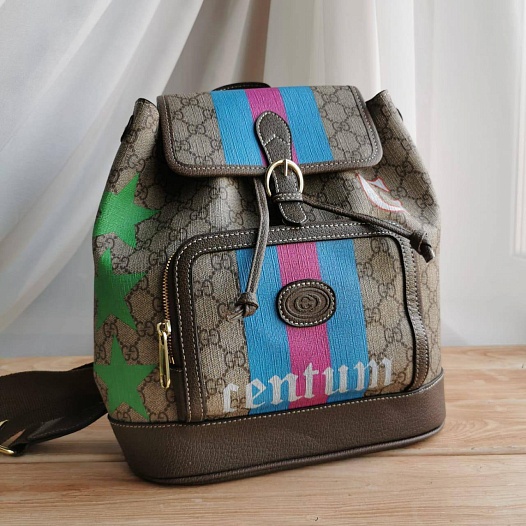 Кожаный рюкзак Gucci with interlocking G 26.5x30 см   