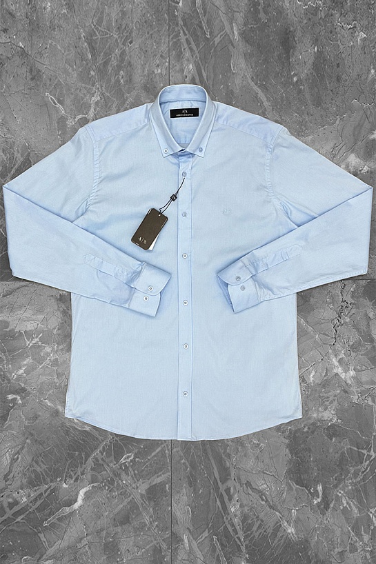 Мужская голубая рубашка Armani Exchange