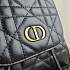 Кожаный рюкзак Dior Caro 26x25 см - Black