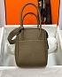 Женская кожаная сумка Hermes Lindy Premium 26x18x13 см - Olive