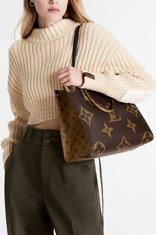 Кожаная сумка Louis Vuitton OnTheGo MM 35x26 см