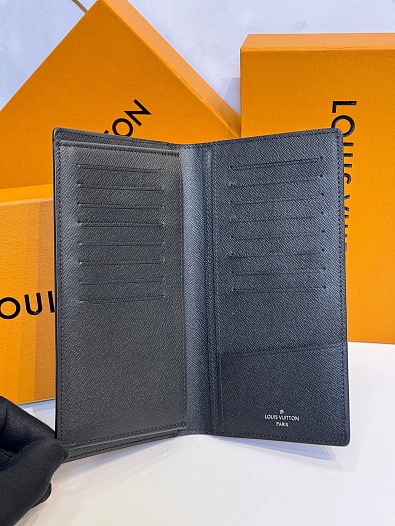 Кожаный бумажник Louis Vuitton Brazza premium 10x19x2 см   