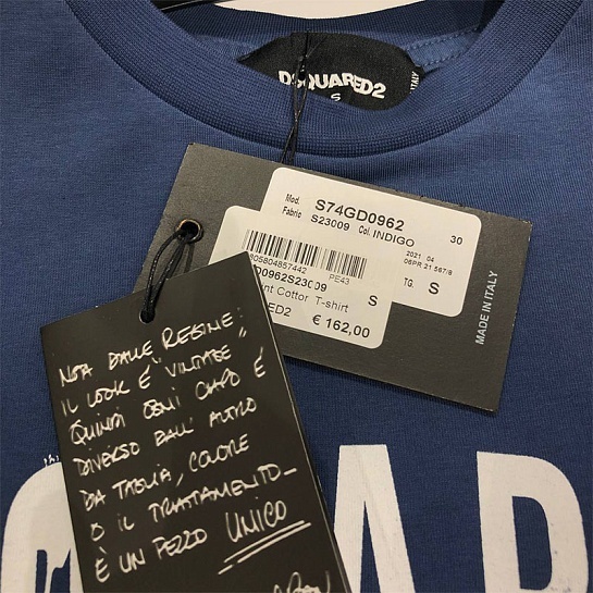 Чёрная оверсайз футболка Dsquared2