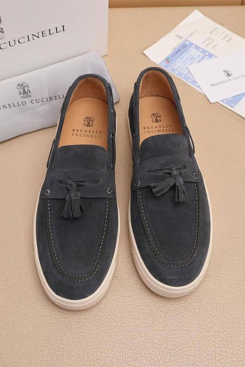 Мужские замшевые лоферы Brunello Cucinelli   