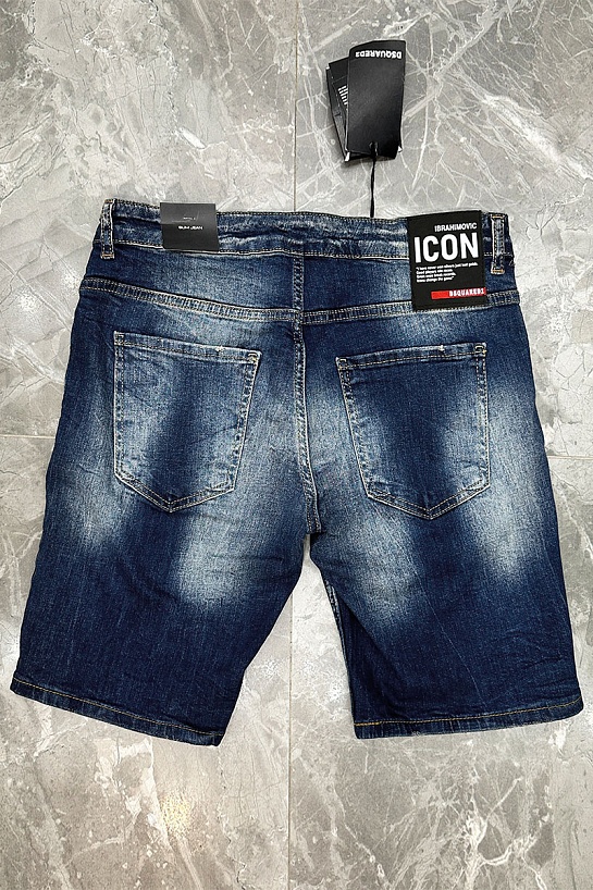 Мужские джинсовые шорты Dsquared2 x Ibrahimovic "ICON"