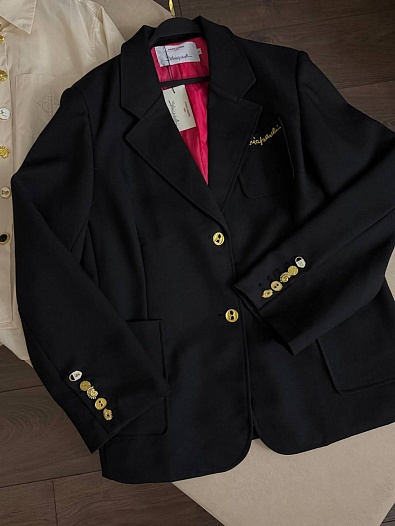 Чёрный женский пиджак Schiaparelli premium   