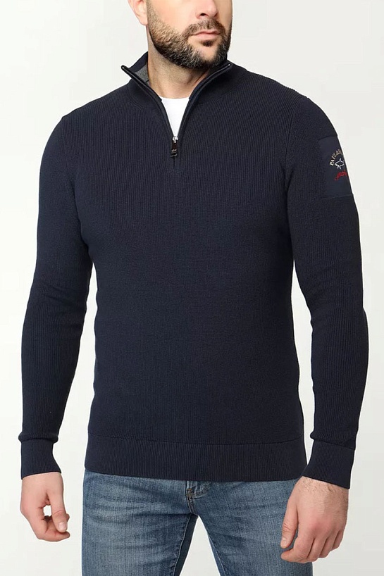 Мужской тёмно-синий джемпер Paul & Shark zip-up