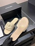 Женские кожаные шлёпанцы Chanel premium