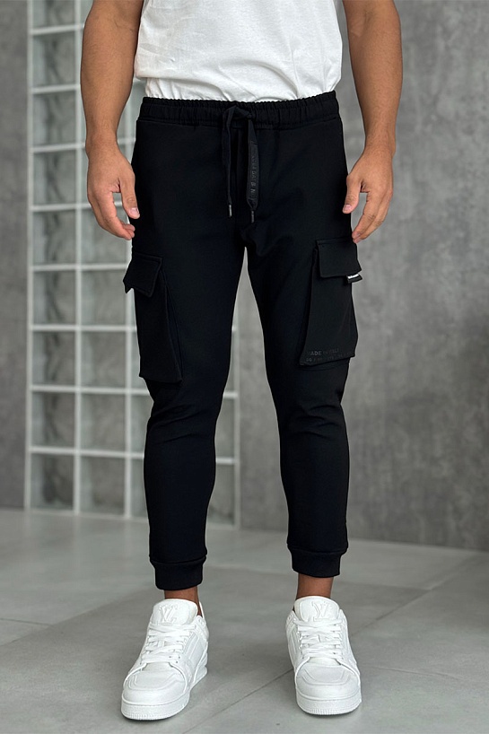 Мужские чёрные джоггеры Dolce&Gabbana cargo-pocket