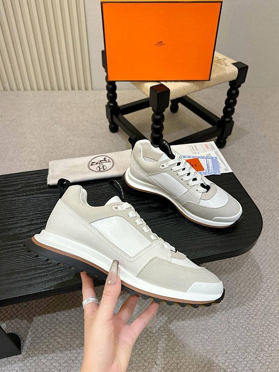 Мужские кроссовки Hermes Leader - White