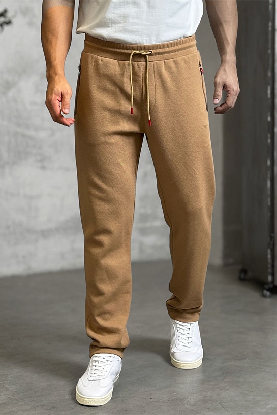 Спортивные штаны Kiton бежевого цвета