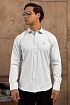 Мужская белая рубашка Loro Piana logo-embroidered