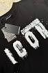 Чёрная оверсайз футболка Dsquared2