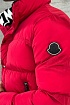 Куртка красного цвета Moncler logo-patch