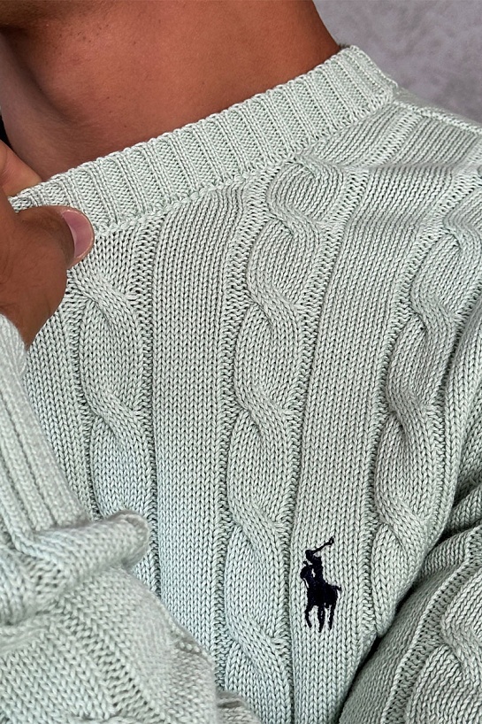 Мужской свитер Polo Ralph Lauren cable-knit - Light Green