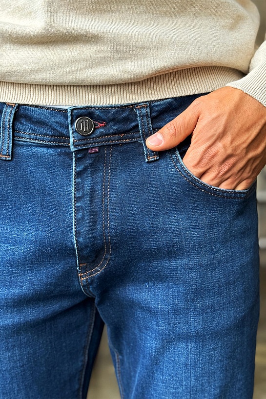 Мужские тёмно-синие джинсы Tommy Hilfiger Slim
