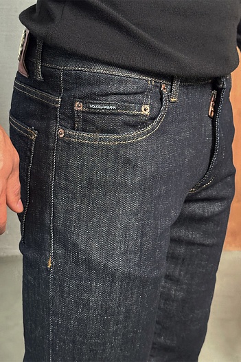 Мужские тёмно-синие джинсы Dolce & Gabbana   