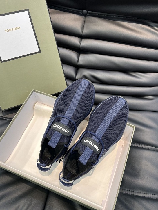 Мужские кроссовки Tom Ford синего цвета