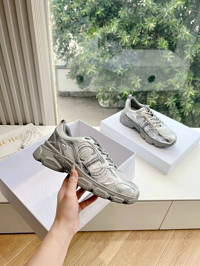 Женские кроссовки Dior Chrono Premium - Grey   