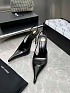 Женские кожаные туфли на каблуке Yves Saint Laurent premium