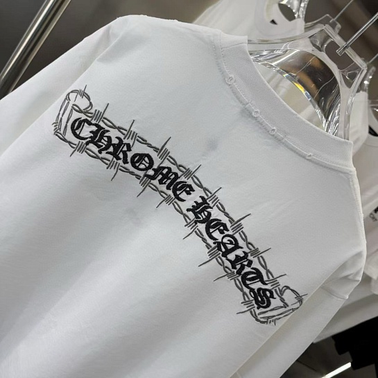 Белая оверсайз футболка Chrome Hearts Premium