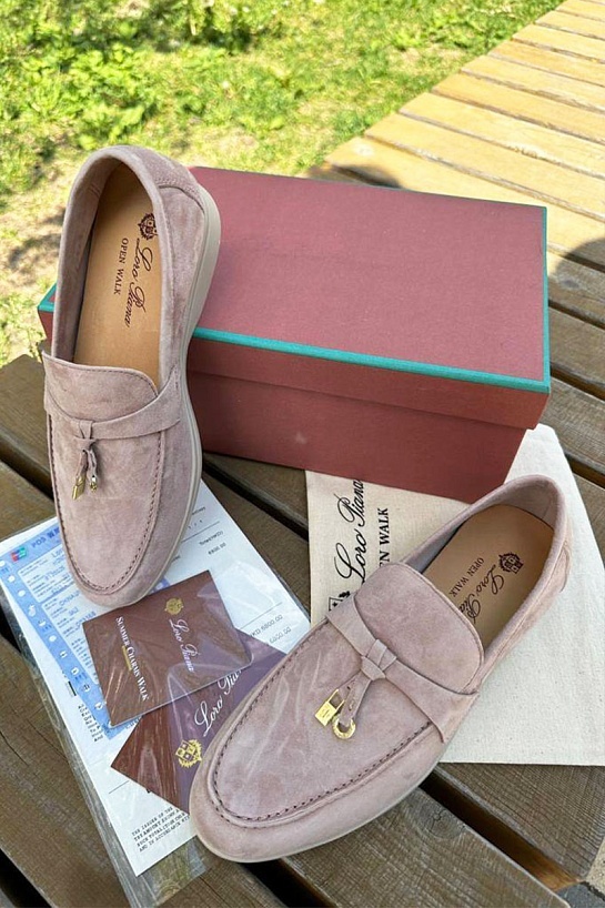 Женские замшевые лоферы Loro Piana Open Walk