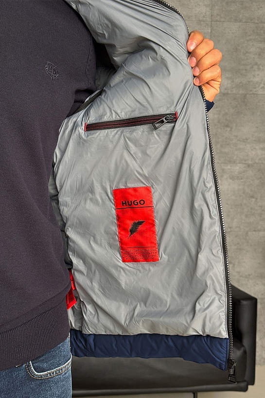 Мужская тёмно-синяя куртка Hugo Boss