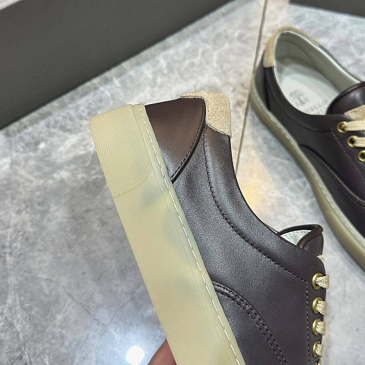 Кожаные кеды Brunello Cucinelli Sail low-top - Brown   