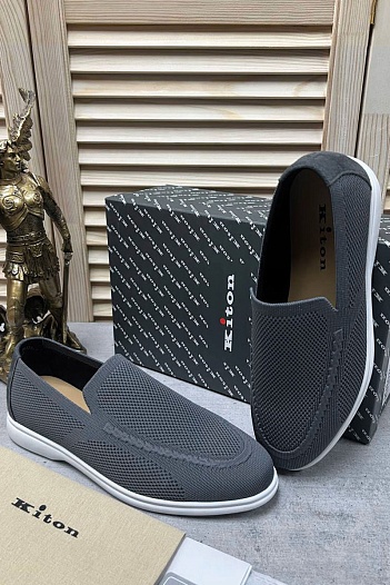 Мужские текстильные лоферы Kiton   